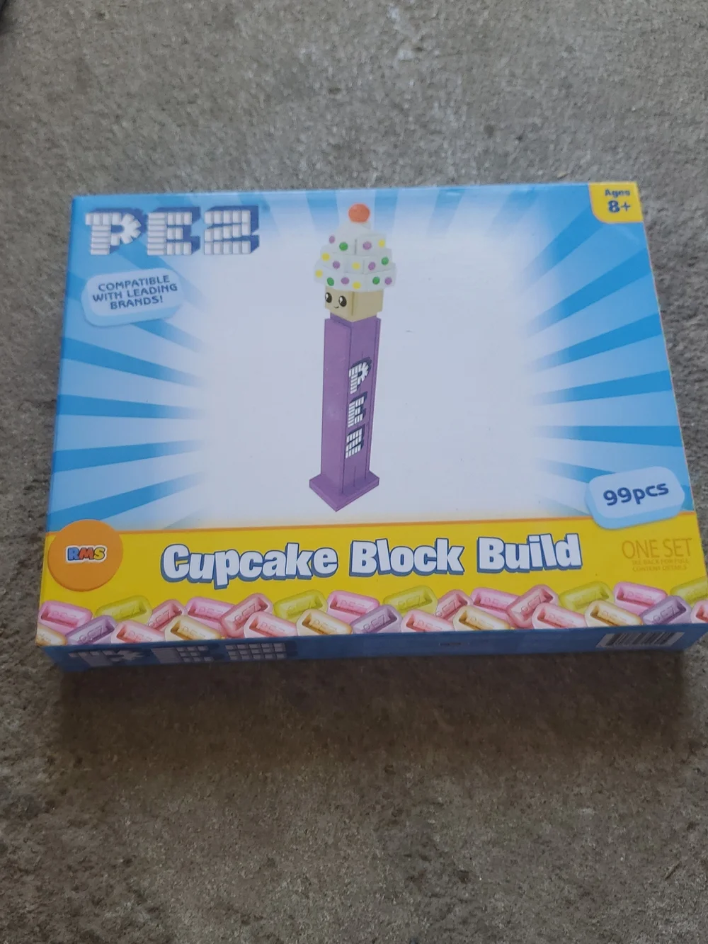 Cupcake Block Build Purple Kids Toy Building Set